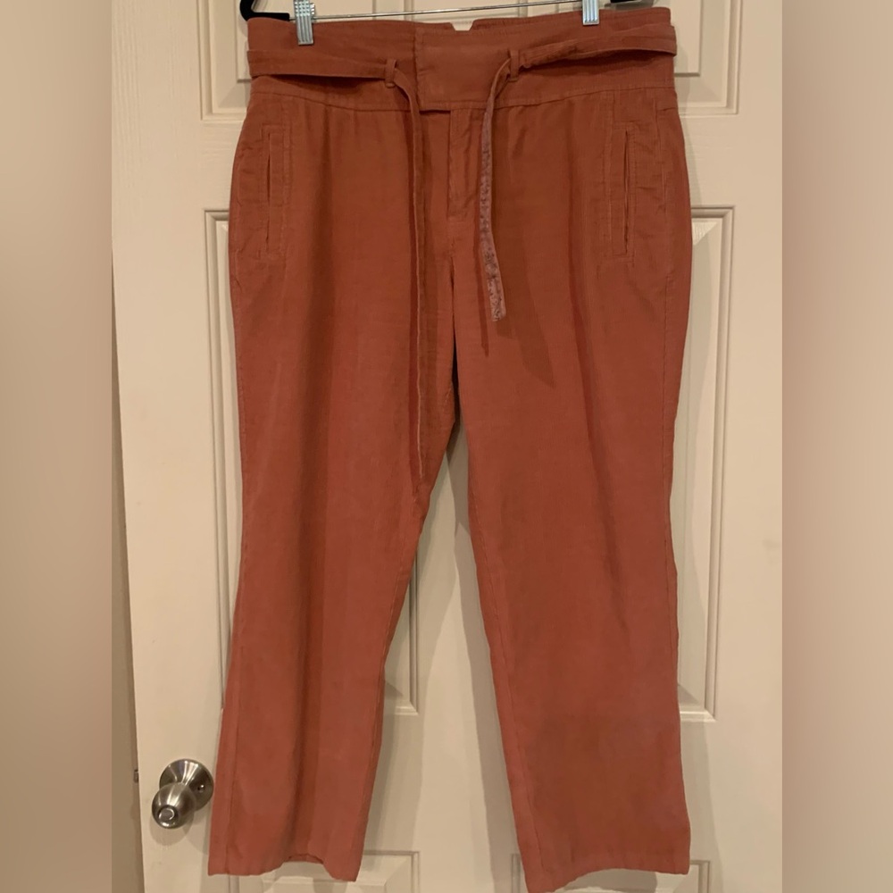 Sundance Rust Orange Tie-Waist Pants